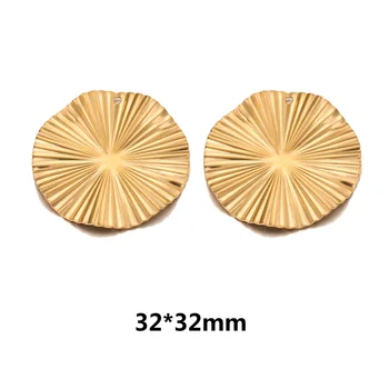 DİY Takı Yapımı Bulguları Aksesuarları Altın Küpe için 10 adet Paslanmaz Çelik Geometri Moon Takılar Som Altın Boynuz Kolye