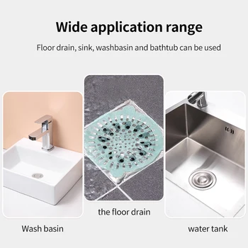 5/10 adet Tek Kullanımlık Banyo Kanalizasyon Çıkış Anti-Engelleme Süzgeç Lavabo drenaj filtresi Stoper Mutfak Malzemeleri Filtre Sticker
