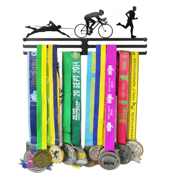 Yüzme Bisiklet Koşu Ekran Triatlon Spor Metal Madalya Askı