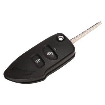 Jingyuqin Yükseltme Anahtar Kabuk Hyundai Elantra Santa Fe Kartal Terracan Trajet Kia Carens İçin 2 Düğmeler Uzaktan Araba anahtar kapağı kılıfı