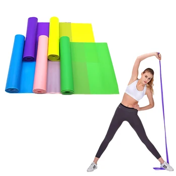1 ADET Yoga Streç Direnç Bandı Taşınabilir TPE Lateks Gerginlik Halat Egzersiz Gym Fitness Pilates streç bant Ev Eğitimi