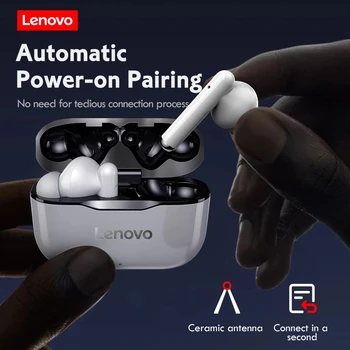 Lenovo LP1 TWS Kulaklık Bluetooth 5.0 Kablosuz Kulaklık Su Geçirmez Spor Kulaklık Gürültü İptal Mic Çift Stereo HİFİ Bas Dokunmatik