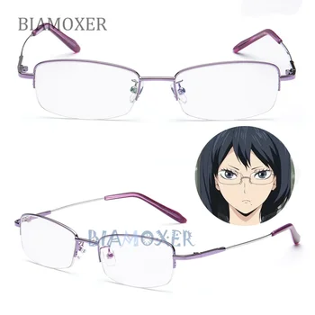 3 stilleri Haikyuu!! Cosplay Shimizu Kiyoko Gözlük Pembe Çerçevesiz Gözlük Gözlük Gözlük Cadılar Bayramı Cosplay Kostüm Prop