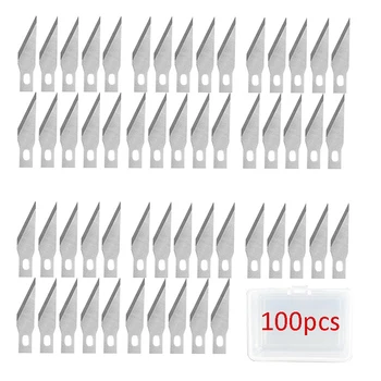 100/50 adet Bıçak DIY Ahşap Oyma Meyve Gıda Neşter Zanaat Heykel Kesme Aleti Metal Gravür Bıçakları Bıçaklar Ahşap Oyma Disk