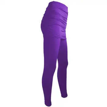Sahte İki Parçalı Tayt Etek Yüksek Elastik Giyim Düz Renk Pilili dar pantolon Etek Koşu için