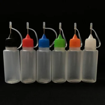 5 adet / takım 120ml Plastik Şeffaf Ucu aplikatör şişesi LDPE İğne burunlu Ölçekli sıkılabilir şişe Kapağı El Sanatları Sanat Tutkal dağıtım şişesi