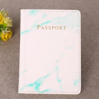 Pasaport Kapağı PU Deri Mermer Tarzı Seyahat KIMLIK Kredi Kartı Pasaport Tutucu Paket Cüzdan Çanta Kılıfı UNİSEX Hiçbir Fermuar