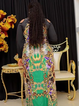 Kadınlar İçin afrika Elbiseler Geleneksel Dashiki Sonbahar Uzun Kollu Boubou Düğün Parti Kıyafeti Türkiye Robe Femme Africainne