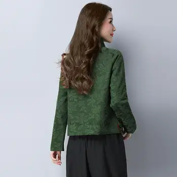 2022 çin geleneksel hanfu ceket cheongsam bluz ulusal çiçek nakış pamuk keten ceket oryantal vintage tang takım elbise