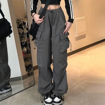 Kargo pantolon Kadın Yeni Sonbahar Streetwear BF Öğrenciler Basit Tüm Maç Pantolon Gevşek S-3XL Rahat Temel Kore Popüler Pantalones