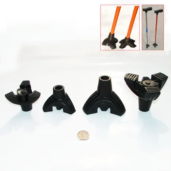 1 ADET Dayanıklı Siyah Kauçuk Üç ayaklı 19mm Açık Yürüyüş Koruyucuları baston İpuçları Aksesuarları Değiştirme